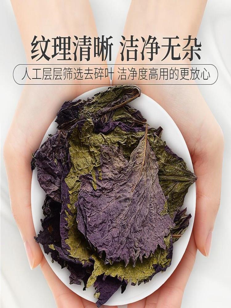 紫苏叶 250g*3罐 新货干紫苏叶 双面紫全茎叶 日常泡水代用茶
