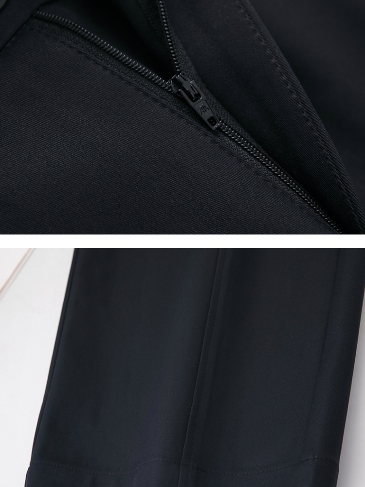 【大牌代工厂出品】和顺圣舒柔特后松紧弯刀裤3053·黑色