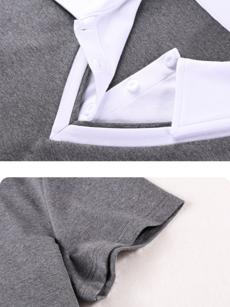 【92精梳棉】轩凌子气质POLO领短袖T恤S82620060·冰茶色