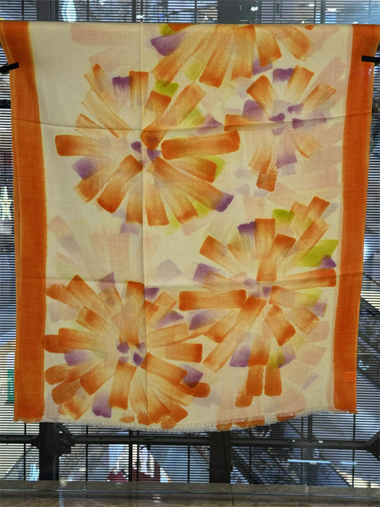 【专柜同款】ten carat 印花披肩4色·橙色烟花