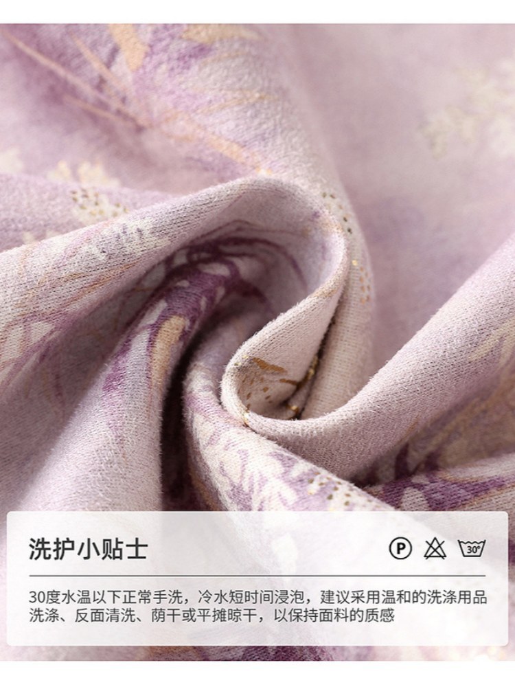 底蕴温柔女人花连帽外套J251W2503·蓝色