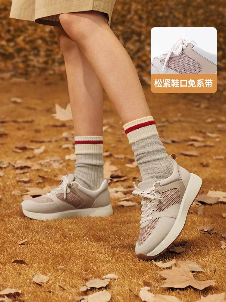 日本品牌Pansy彩色女士运动休闲鞋·米色