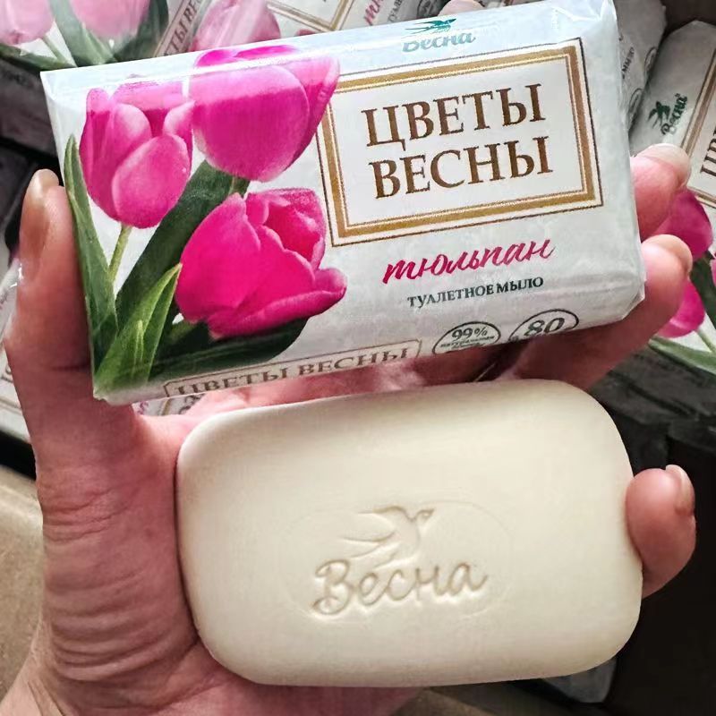 俄罗斯-香皂90g/块*10块（椰子、草莓、玫瑰、雪莲花，椴树花随机）
