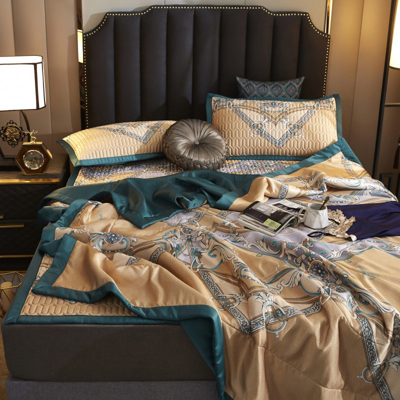 雅鹿凉感丝乳胶夏被·巴黎之夜驼色