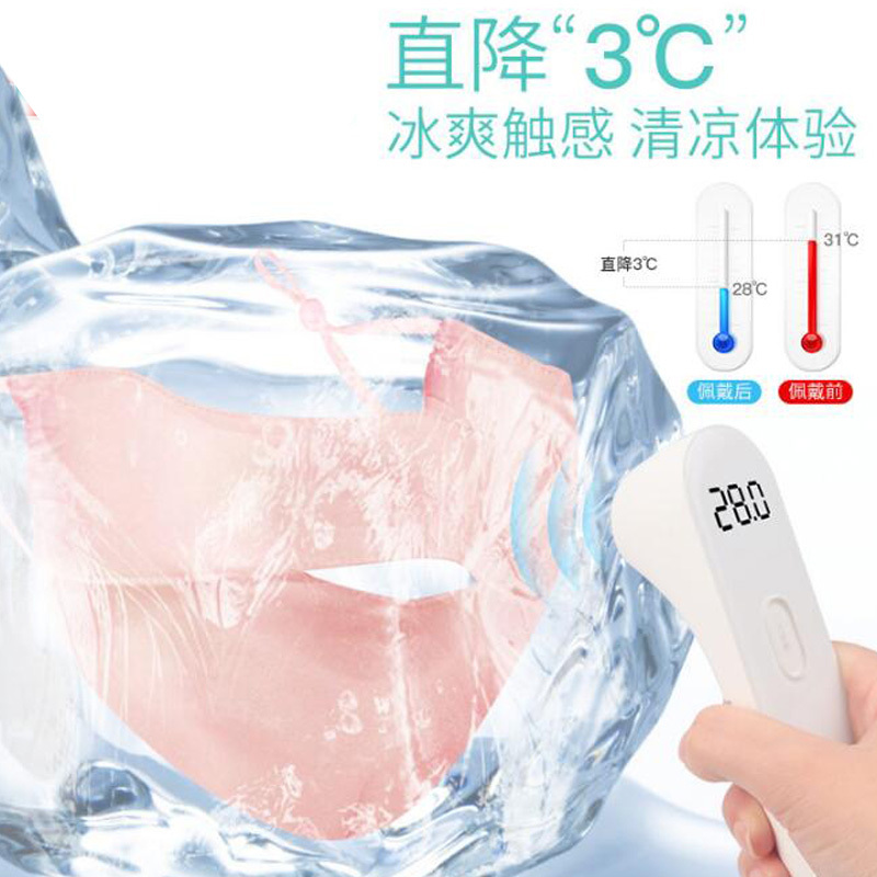 夏季防晒遮阳冰丝口罩（2件组）--防尘护颈 全脸防紫外线  轻薄透气！