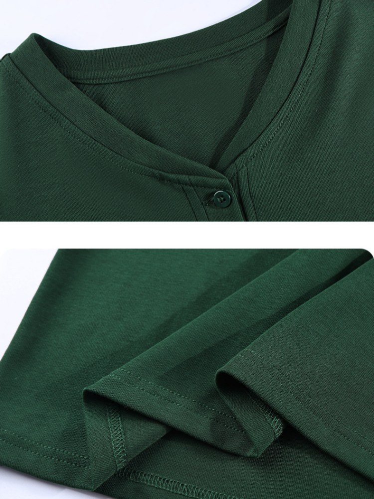 【92精梳棉】轩凌子V领T恤S82530143·冰茶色