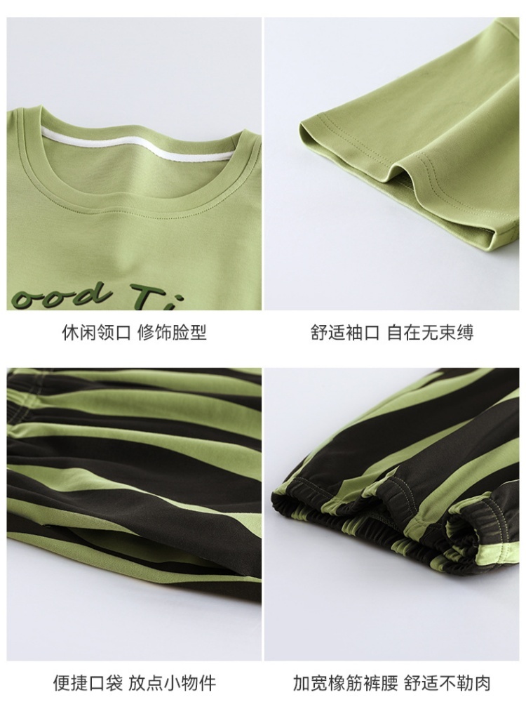 【100棉带胸垫】安曼短袖长裤家居服AZ26-B56103·AZ26-B56101