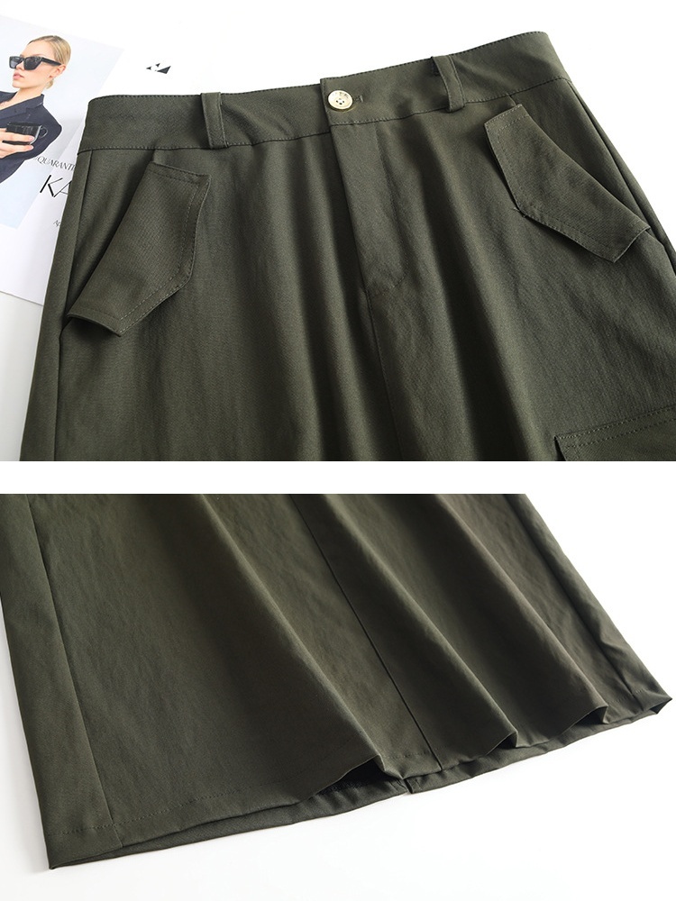 梦卓旋春秋显瘦工装半身裙JSHD2607·黑色