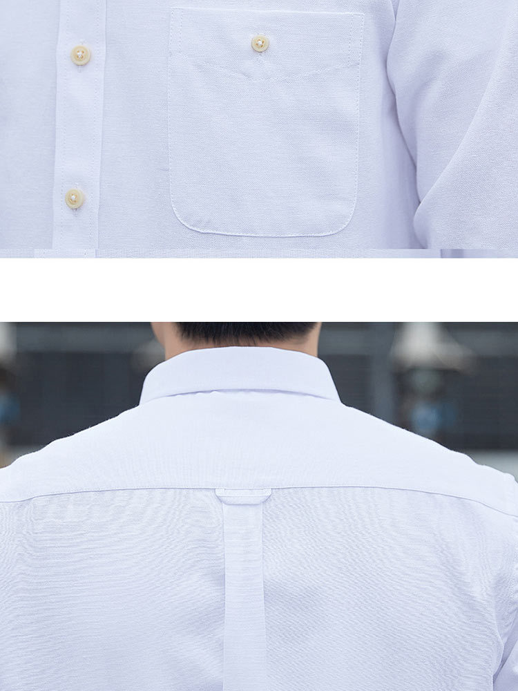 JEEP 新款长袖工装衬衫男士衬衣纯色HL7240·浅蓝色