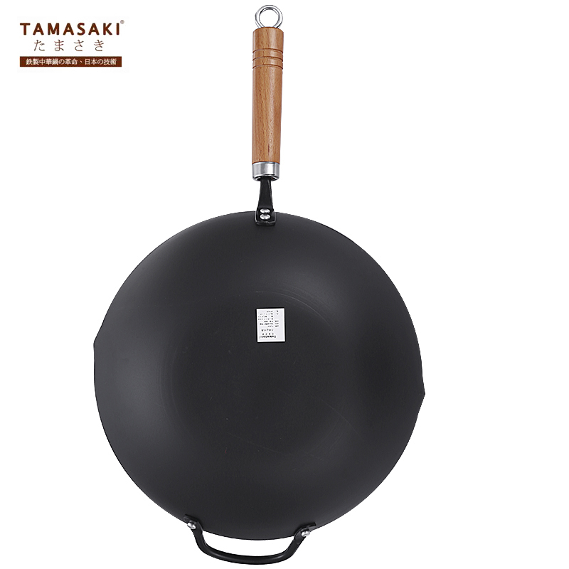 日本TAMASAKI无涂层极铁炒锅-33cm通用型