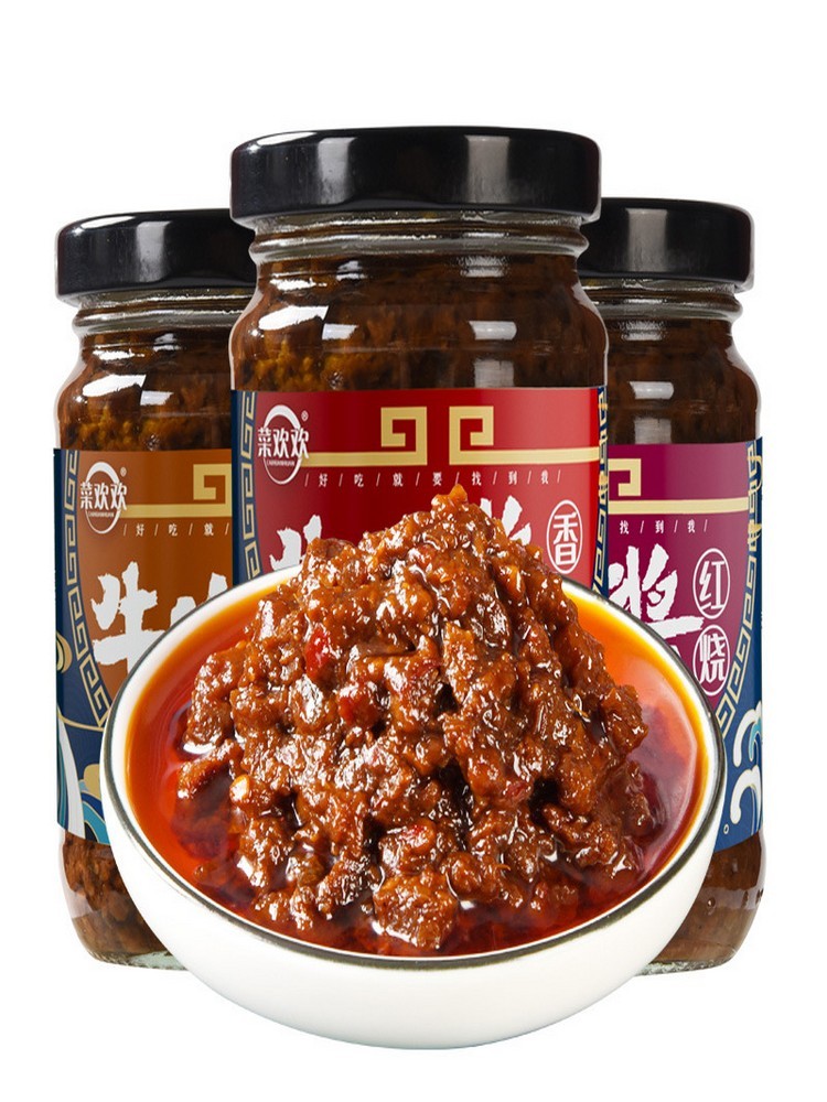 香辣牛肉酱150g/瓶*6瓶（香辣味2瓶+五香味2瓶+红烧味2瓶）