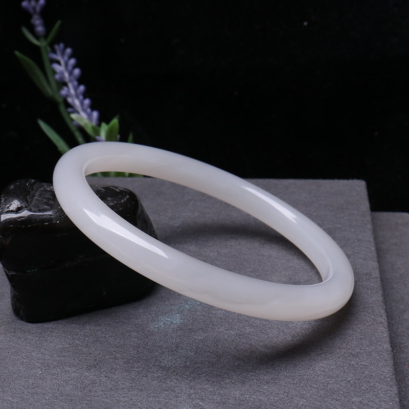 映时羊脂玉叮当镯63mm