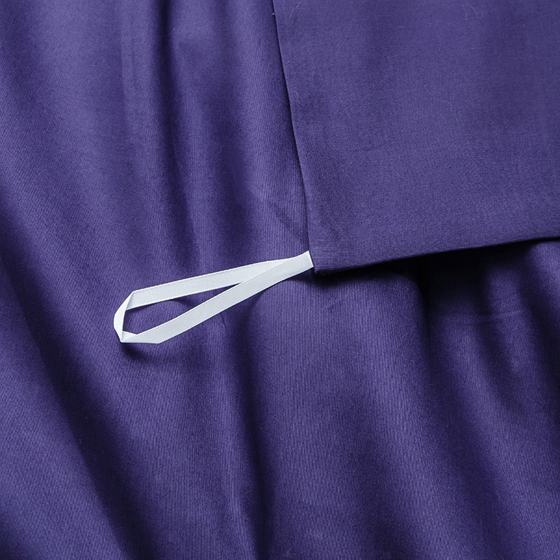 （限量）KATES HOME 60S新疆长绒棉贡缎纯色四件套·冷艳紫