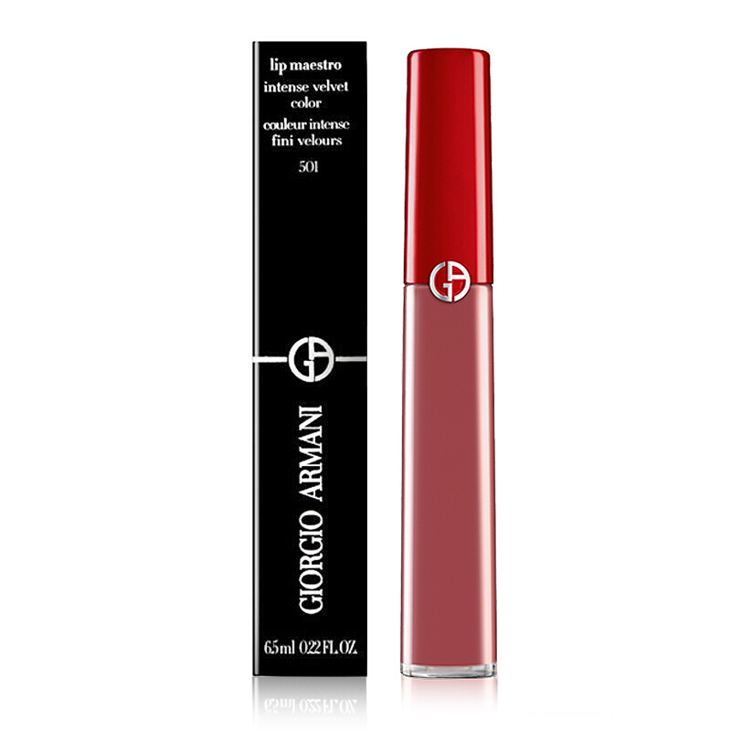 香港直邮 阿玛尼红管哑光唇釉#501玫瑰豆沙色