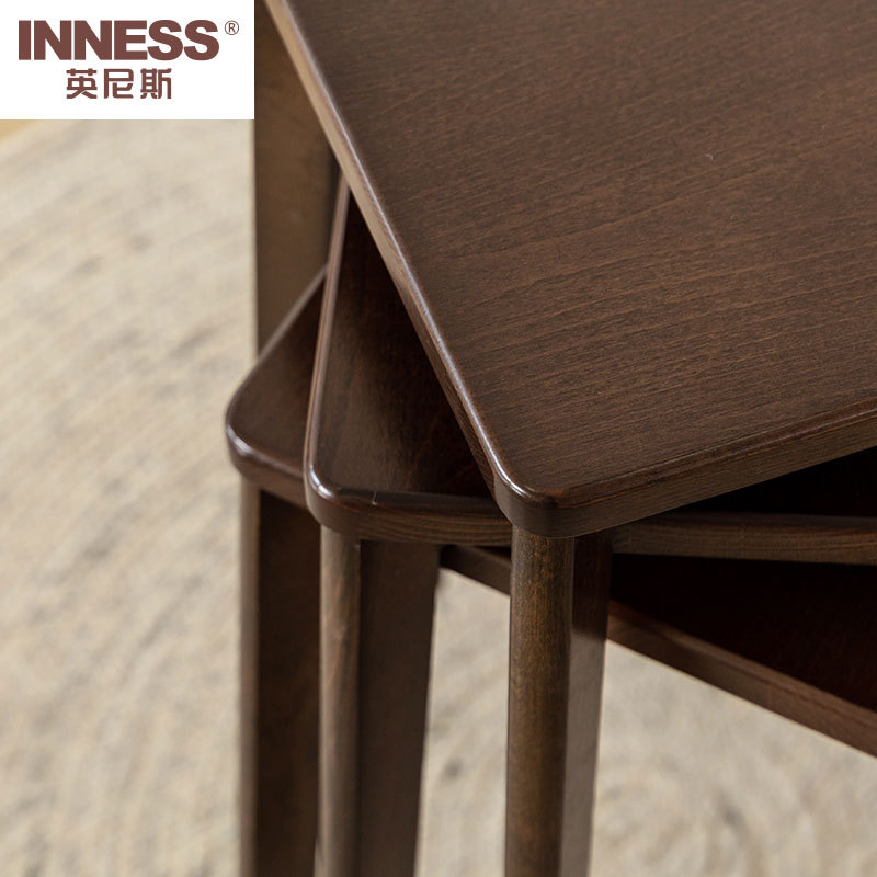 英尼斯（INNESS）原装榉木全实木单只方凳·原木色
