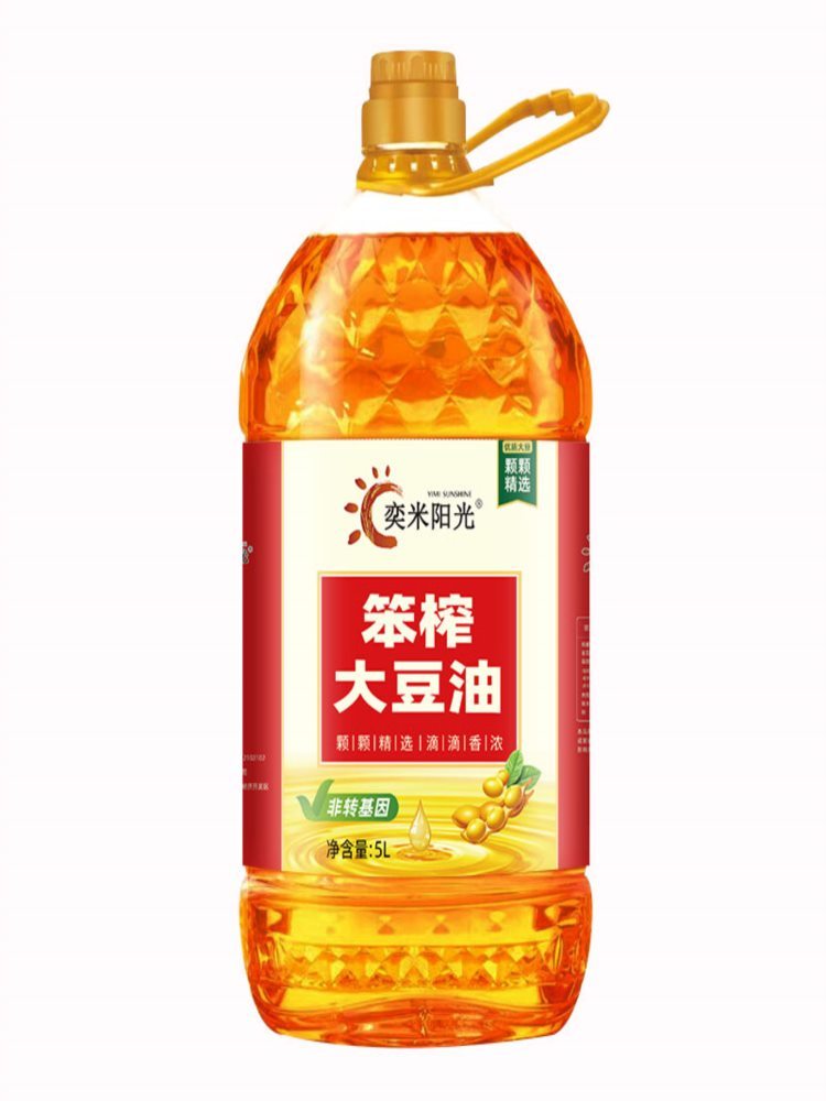 笨榨大豆油 5L 食用油精炼一级大豆油 黑土地纯香烹饪油炸