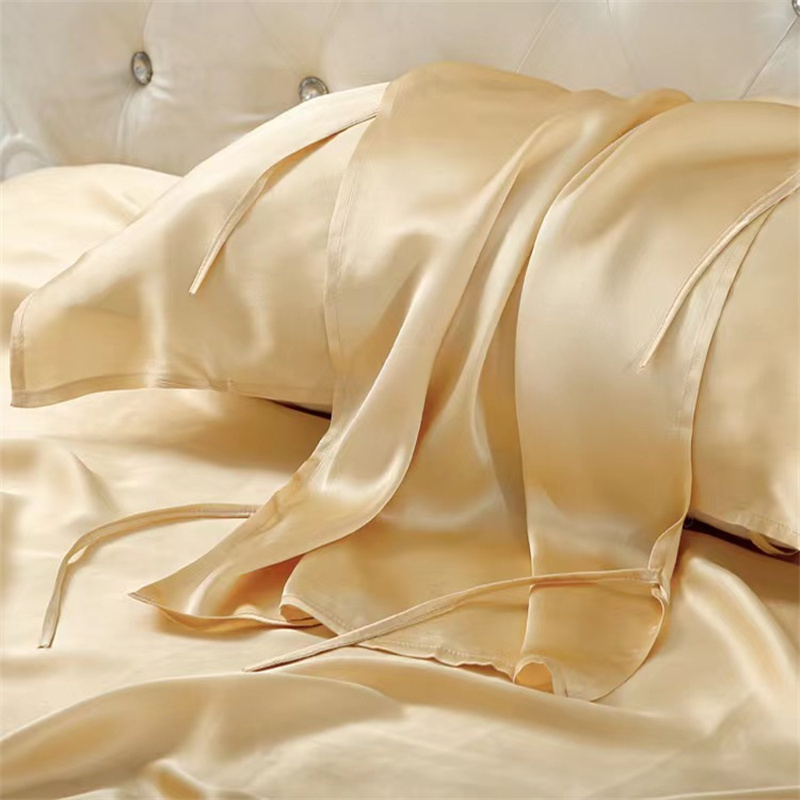 【奥莱专柜】优柔优 22姆米蚕丝枕巾·金色