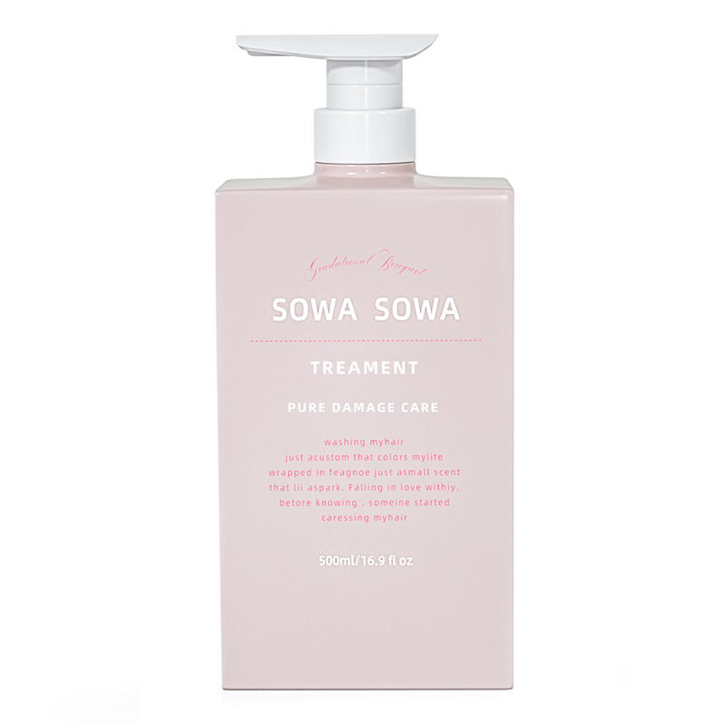 日本进口SOWASOWA三蛋丸滋养润泽洗护两件套·白色瓶装+粉色瓶装