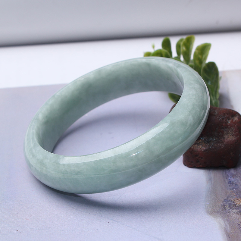 映时a货糯种满绿翡翠手镯