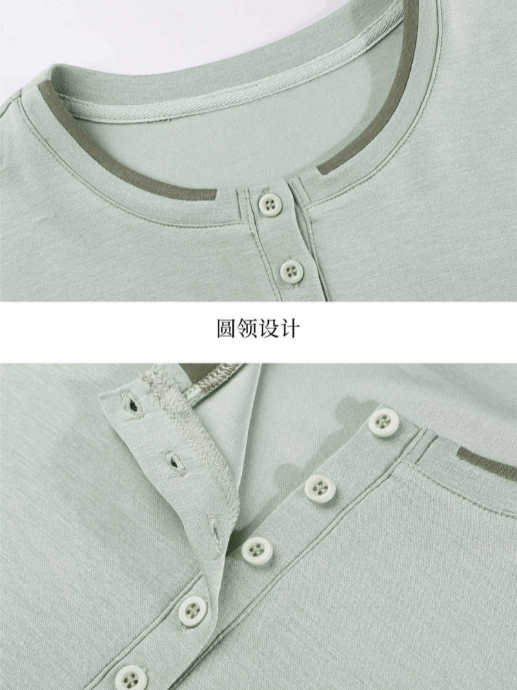 轩凌子撞色袖口宽松连衣裙S82620124·黑色
