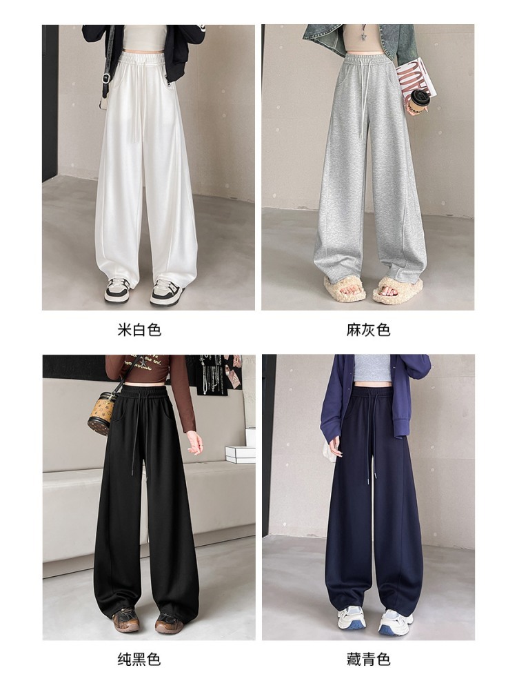 西果砂洗曼巴棉休闲弯刀裤1650·麻灰色常规