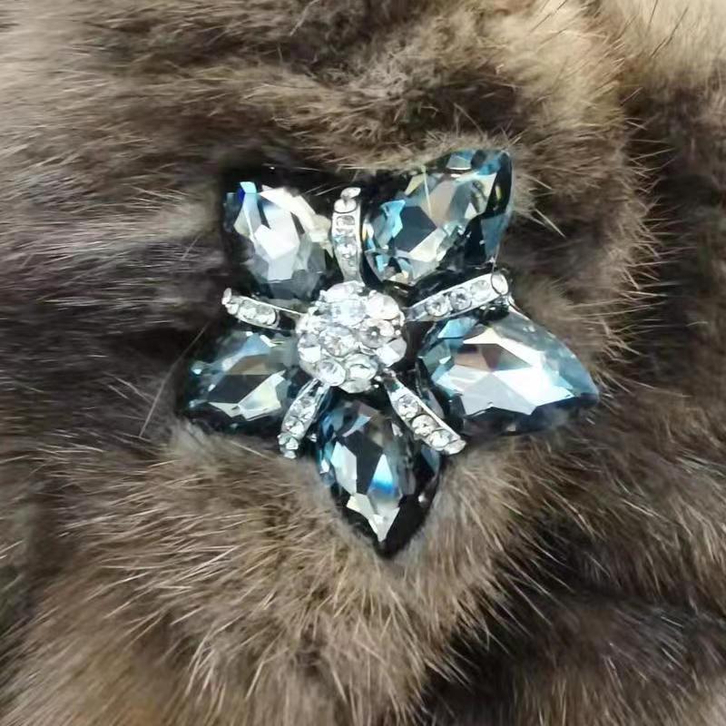 索娜斯原色立领丹麦进口水貂大衣