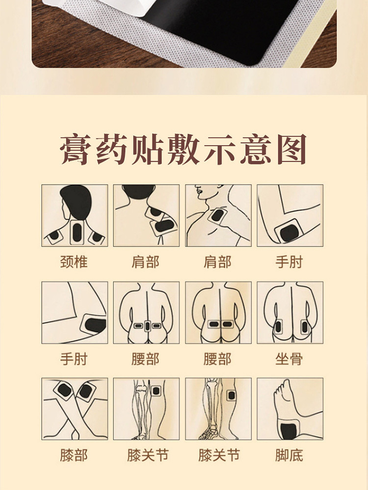 香港大药房老黑膏颈肩腰腿关节贴5贴/盒*5盒