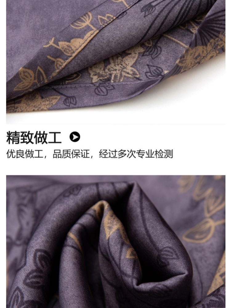 蓝萱大码圆V领雪纺中袖衬衫HY3093·绿色