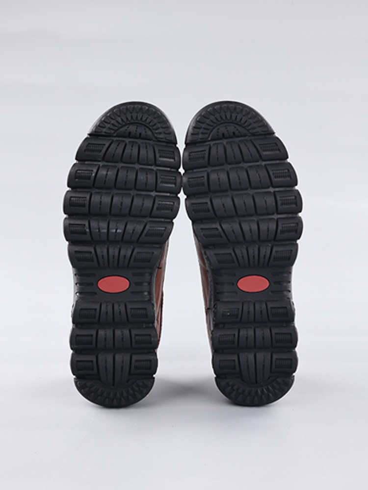 男士商务皮鞋头层牛皮厚底加绒保暖户外登山休闲鞋ZX-0046·黑色加绒