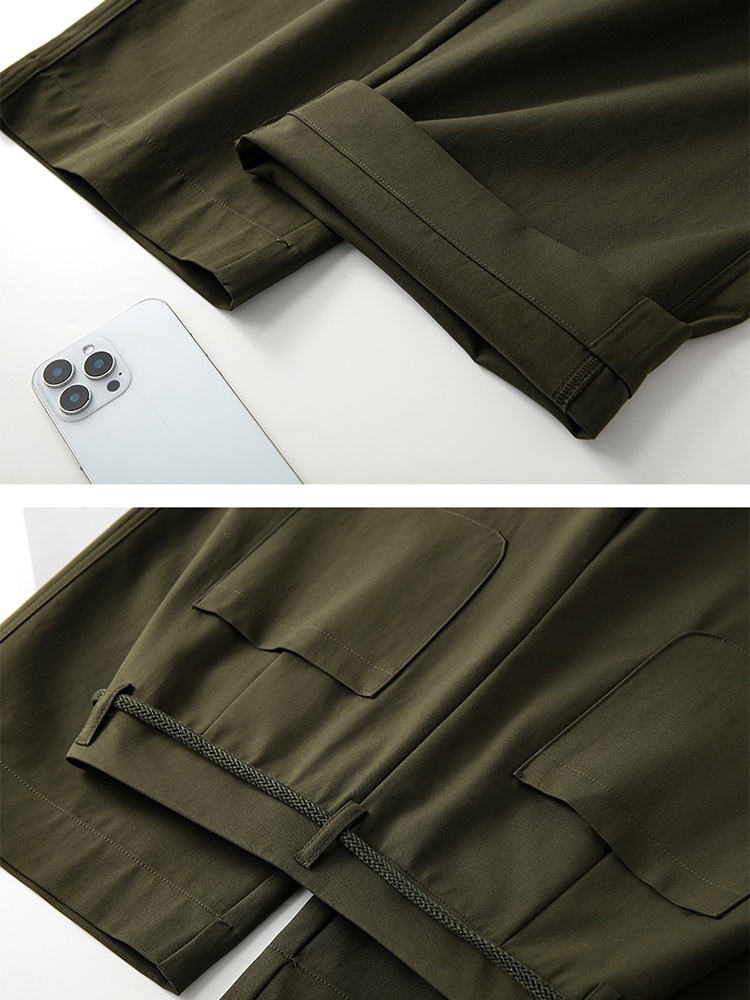 【大牌代工厂出品】和顺圣休闲弯刀裤26010·深绿色