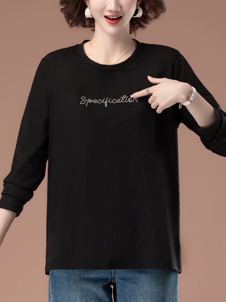 【95棉】凯诗帕字母烫钻T恤6419·黑色