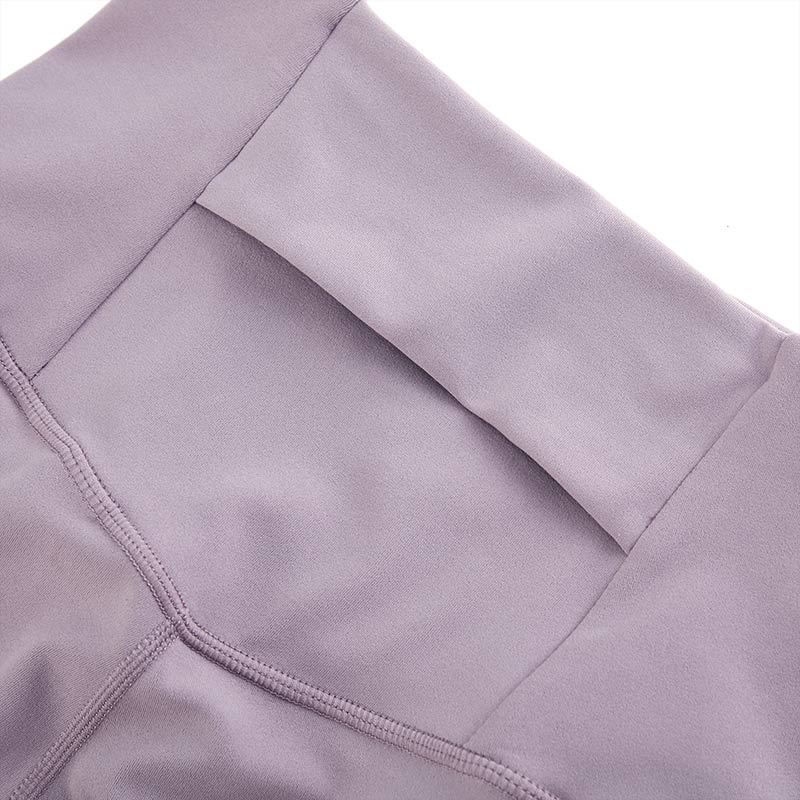 [质数n]高腰弹力舒适骑行裤·灰紫色