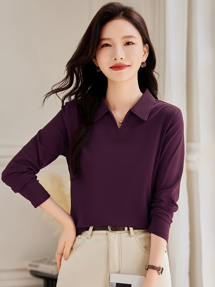 【92精梳棉】轩凌子简约POLO领T恤S82430104·安可拉红