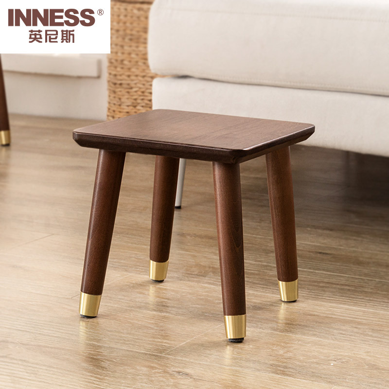 英尼斯(inness)实木铜素包腿小凳子