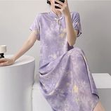HX2437盘扣裙-昙花紫