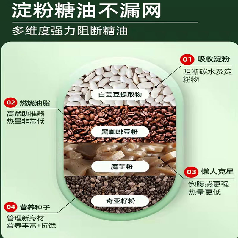 北京同仁堂 -白芸豆黑咖啡魔芋膳食纤维片3瓶