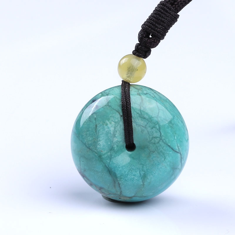 (精品)老冯记天然原矿绿松石高瓷平安扣挂件所有评论