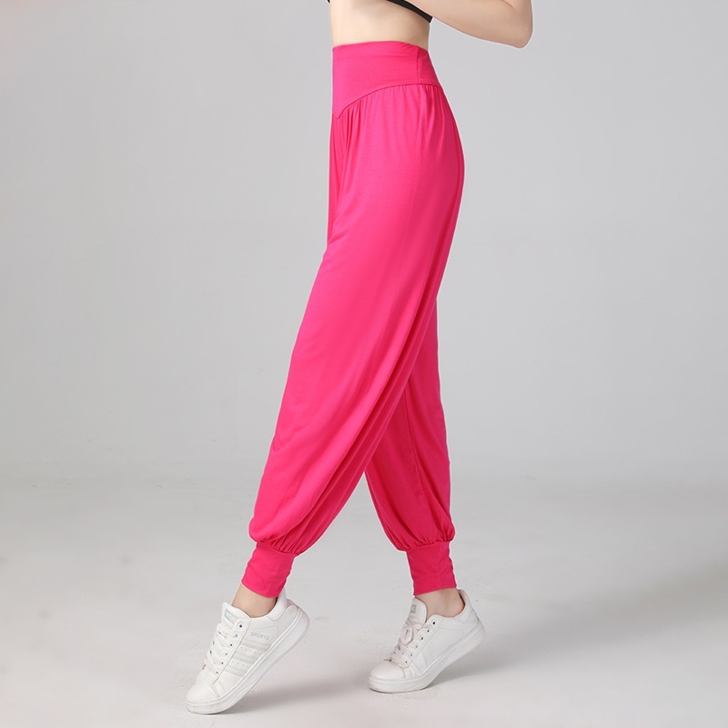 米绘莫代尔瑜伽广场舞灯笼裤紫色7371