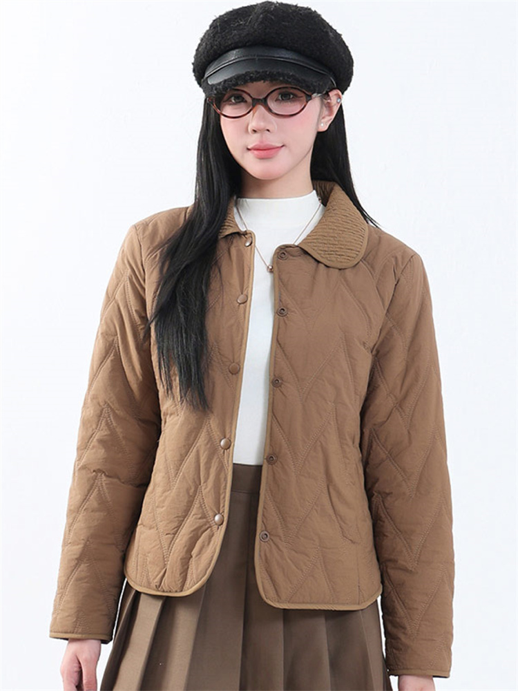 天幕韩版暖羊百搭气绒服·摩卡棕