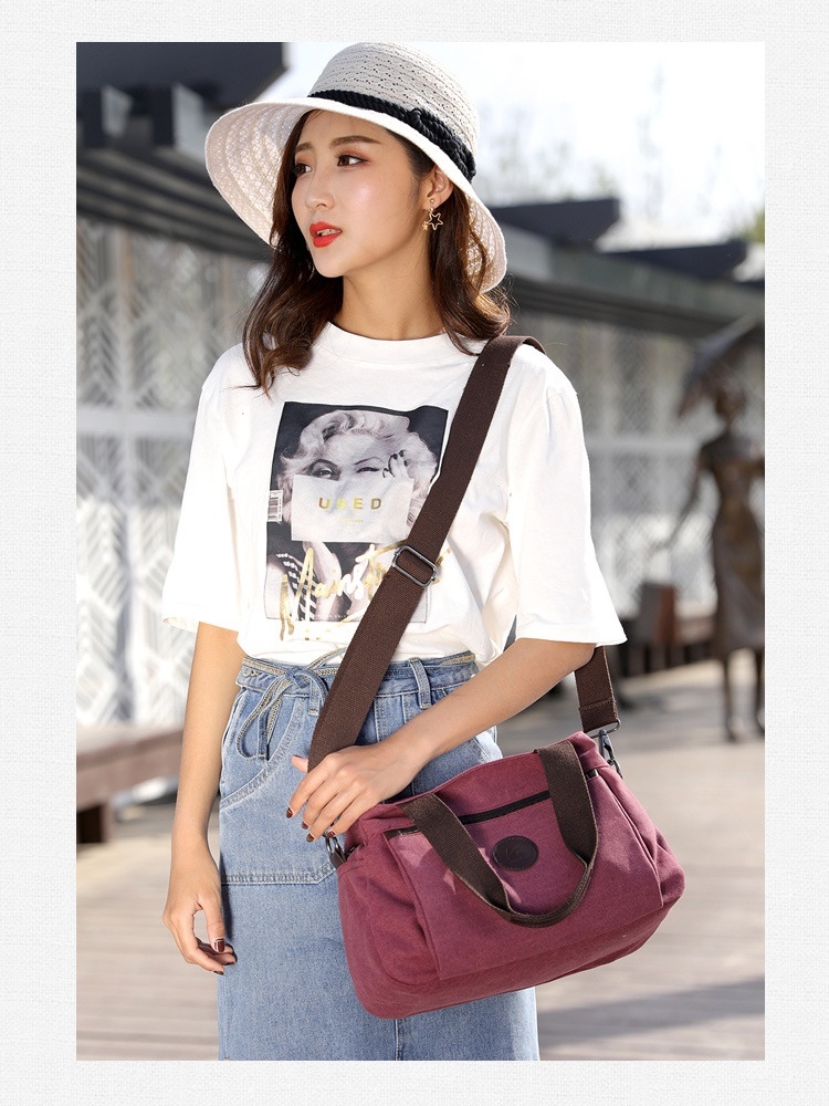 KVKY三袋分区轻便帆布包5081·黑色