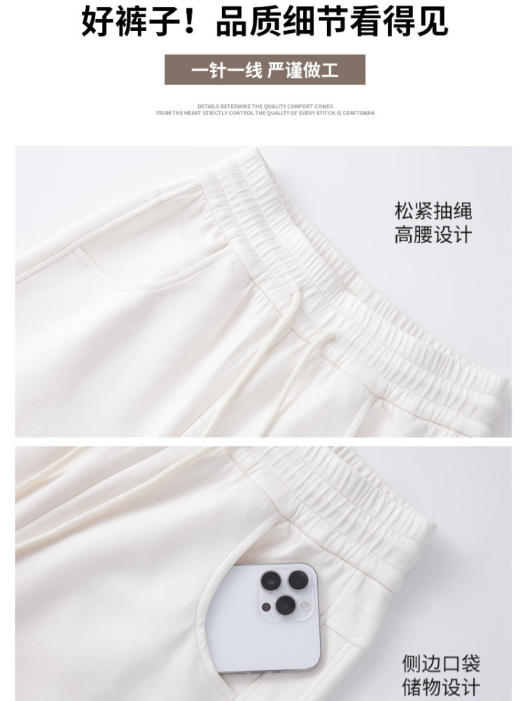 西果砂洗曼巴棉休闲弯刀裤1650·麻灰色常规