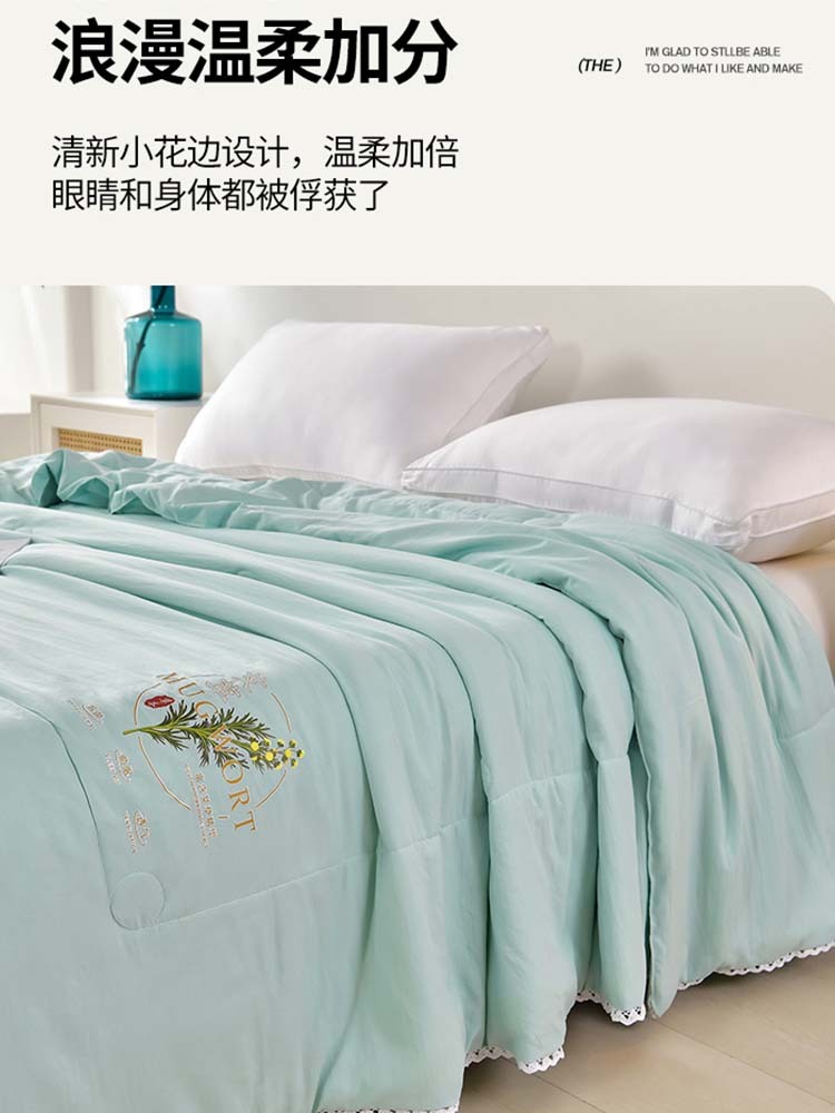 锦蚕艾草夏凉被驱蚊被200*230cm·艾草-紫