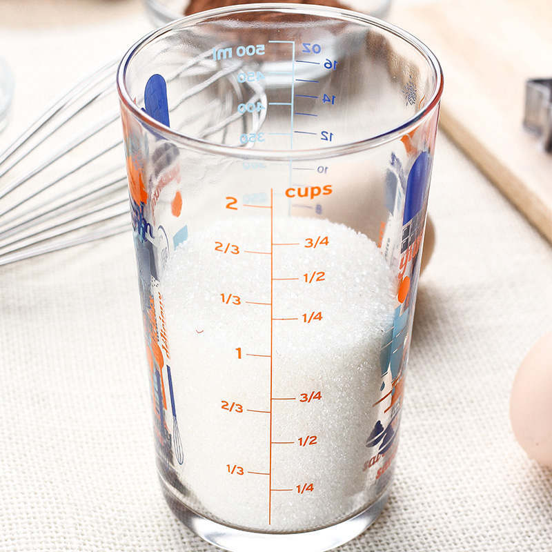 多莱斯法国原装进口多功能刻度杯量杯560ml牛奶杯·透明色