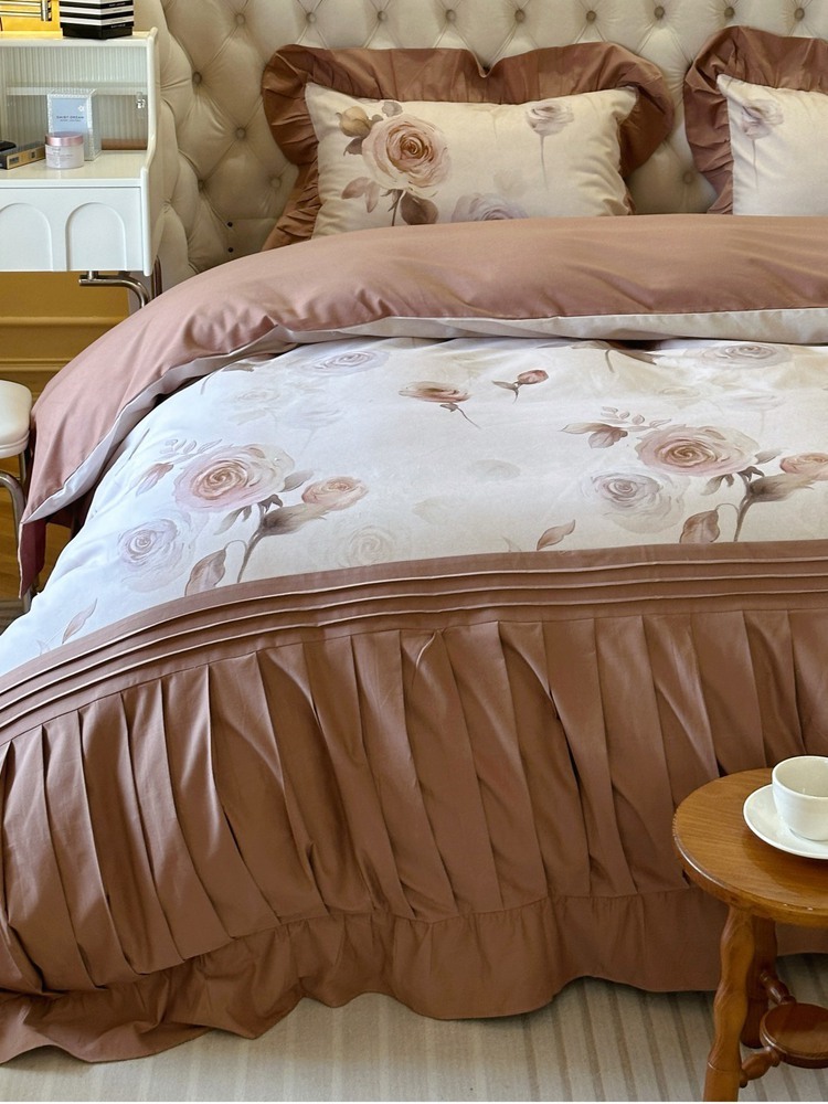 2025秋冬新品100s全棉加厚磨毛工艺款四件套·大地咖