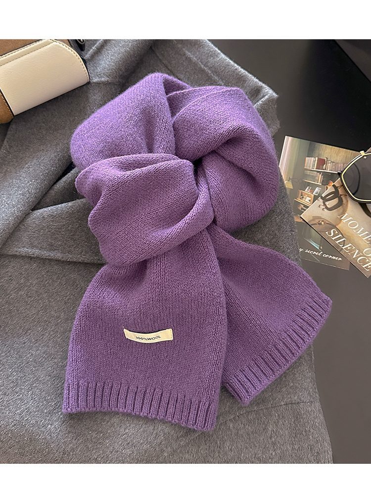 普春100羊毛软糯纯色围巾48色·30#黄绿色