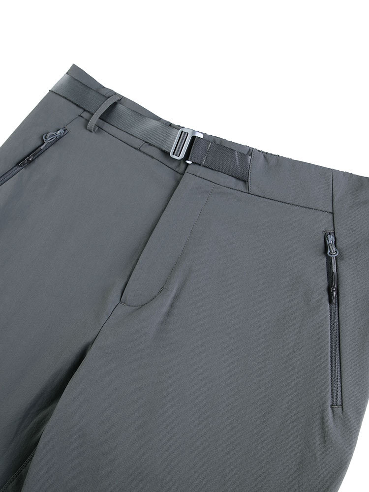 质数/男抽织带弹力舒适长裤·黑色