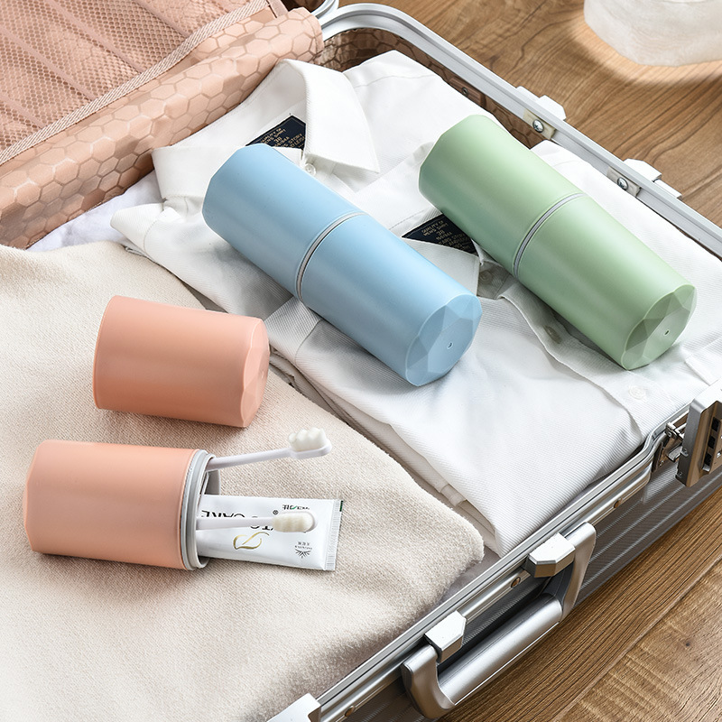 旅行漱口杯便携牙刷杯牙膏收纳盒两用旅途水杯·颜色随机·颜色随机