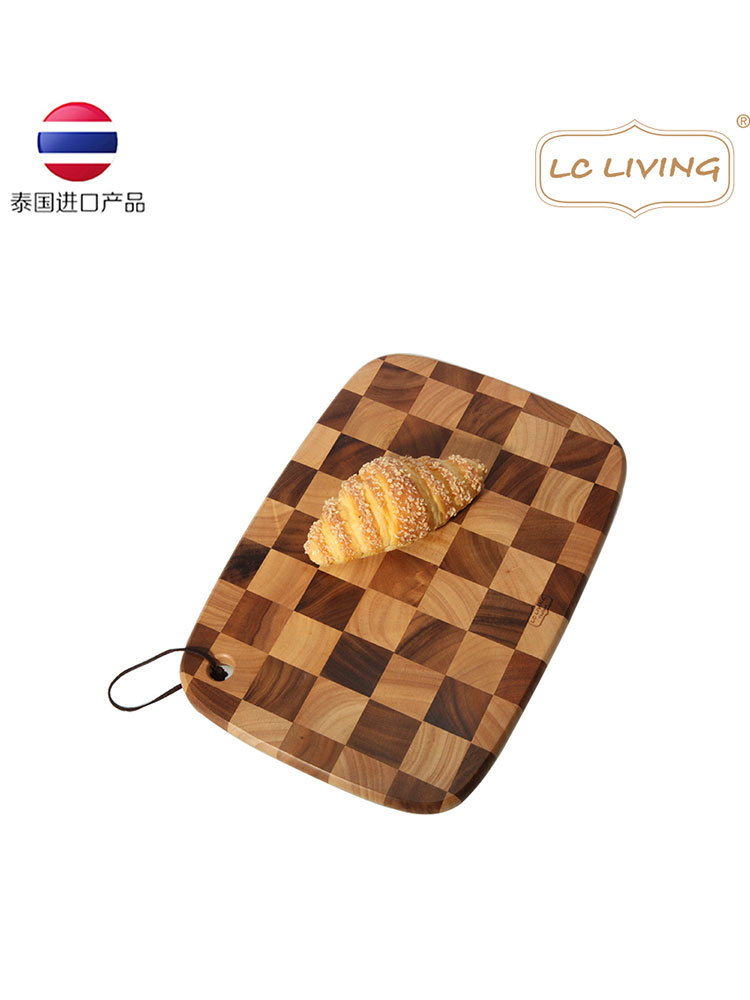 泰国LCLiving进口棋盘格挂绳椭圆菜板