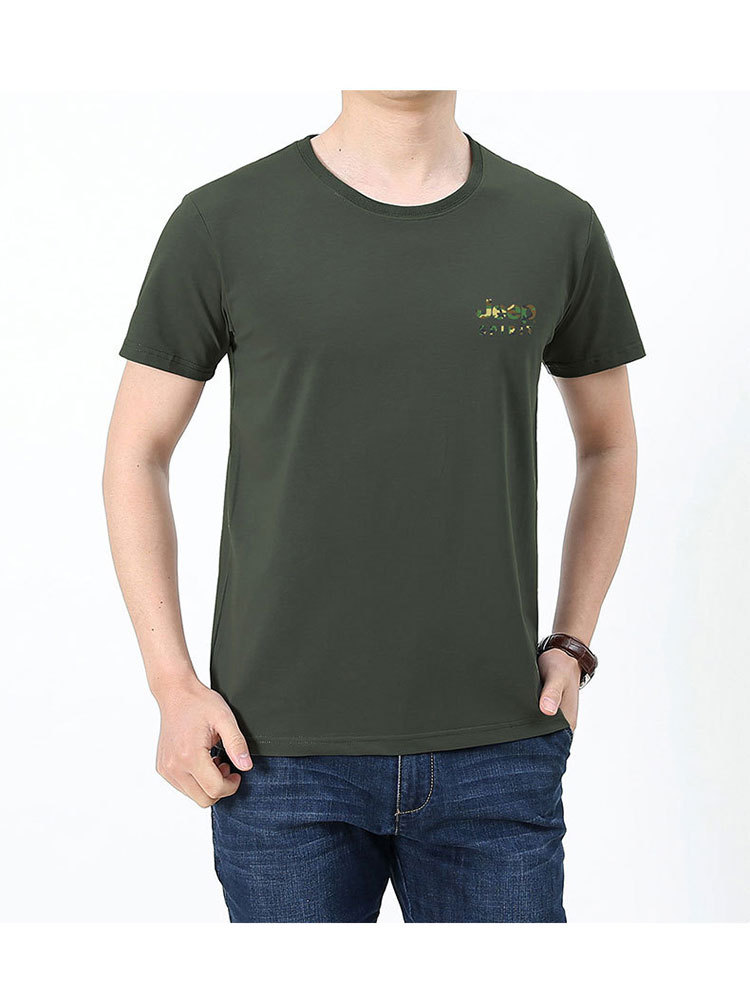 JEEP新款男士短袖T恤衣服半袖大码宽松279023·浅灰色