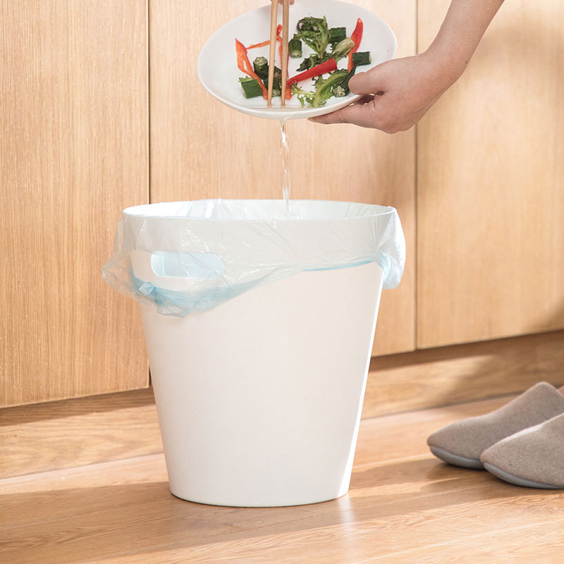 茶花垃圾分类垃圾桶家用创意无盖纸篓筒垃圾袋颜色随机·手提垃圾袋-L60